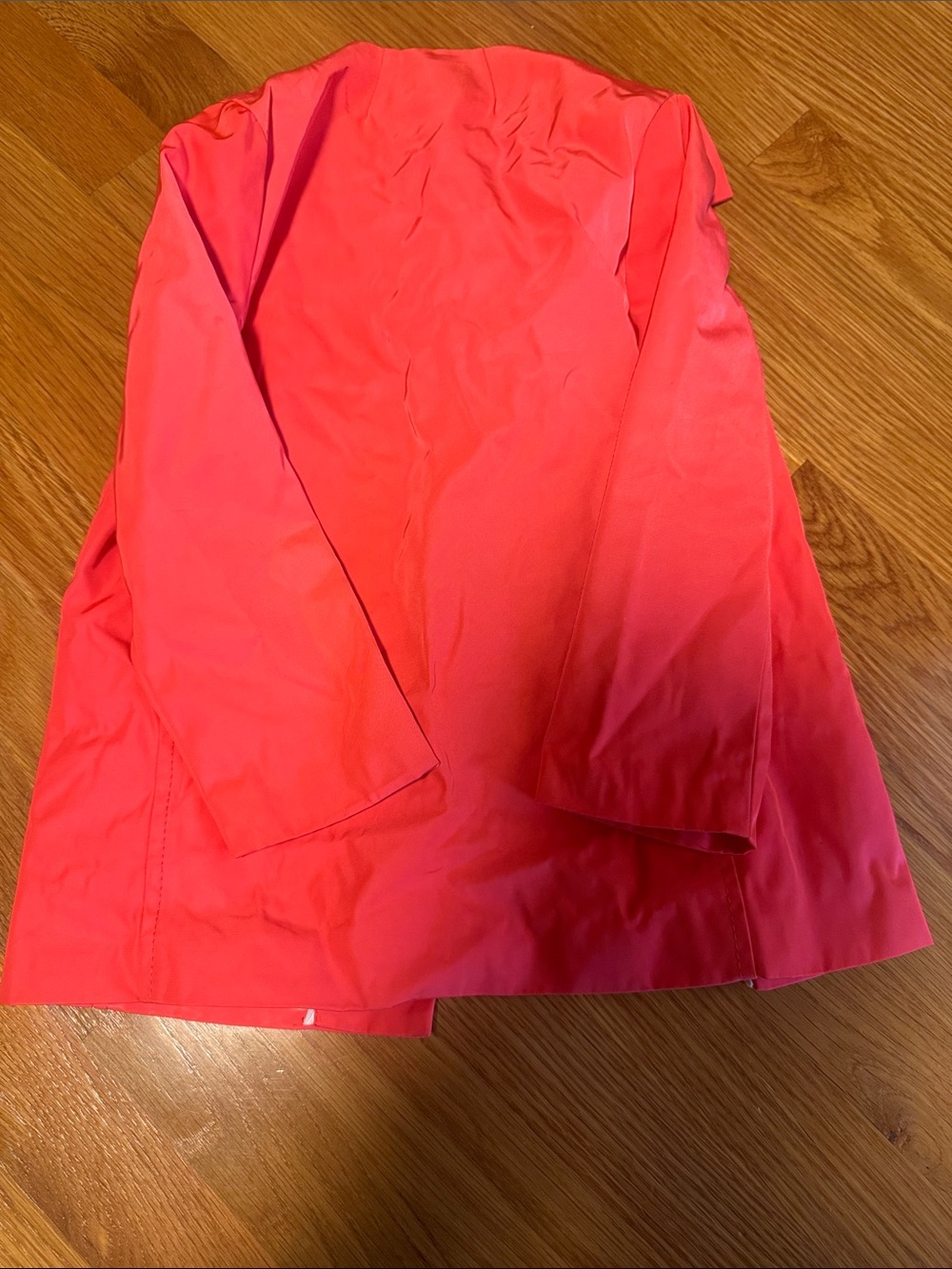 kate spade Girls Bright Coral Pink Bow-Accent Coat - Picture 3 of 4
